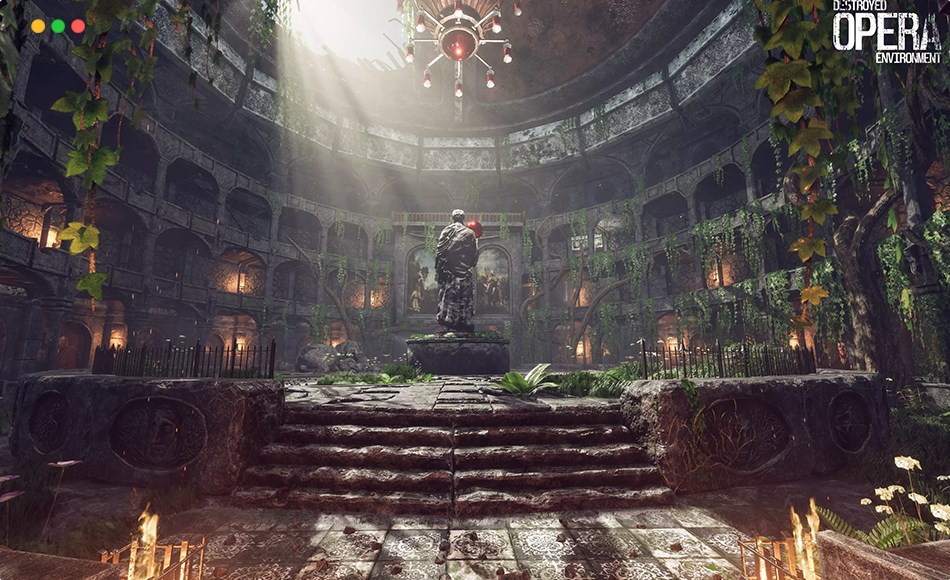 Unity场景 – 歌剧院废墟环境 Destroyed Opera Environment