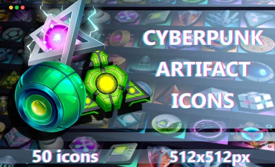 赛博朋克游戏图标 Cyberpunk Artifact Game 512×512 Icons