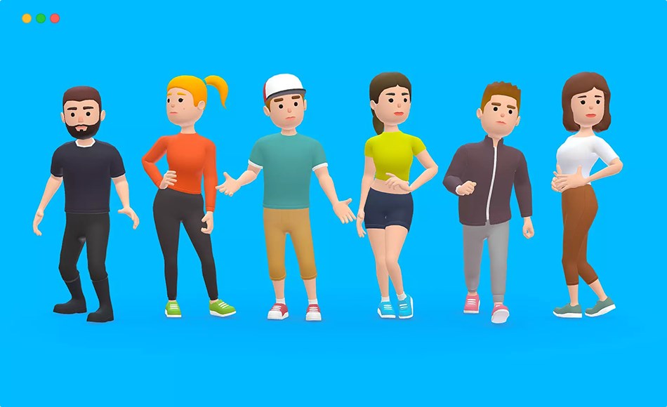 Unity角色 – 风格化休闲角色 Hyper Casual Characters Vol 2