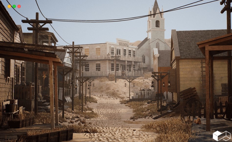 【UE5】西部沙漠小镇 Western Desert Town w/ Construction Tool
