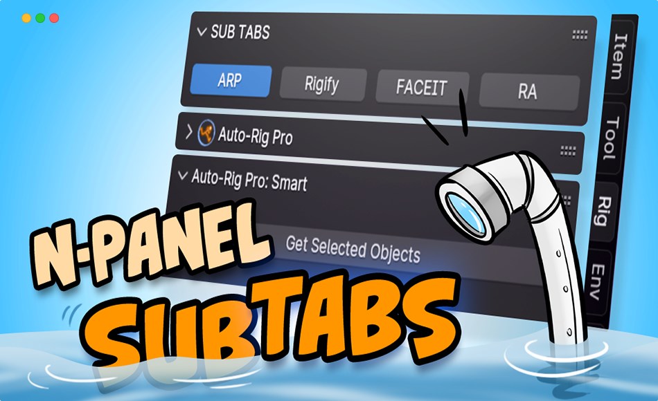 Blender插件 – 插件面板管理器 N Panel Sub Tabs