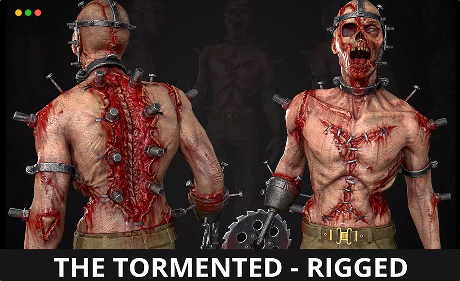 Unity角色 – 恐怖人物角色 The Tormented – Horror Character