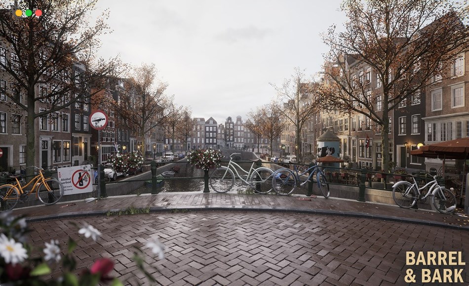 【UE5】模块化阿姆斯特丹城市街道 Modular Amsterdam City Street (Amsterdam Canale with Cafe )