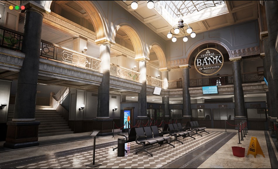 【UE5】模块化银行资产包 Modular Bank Pack