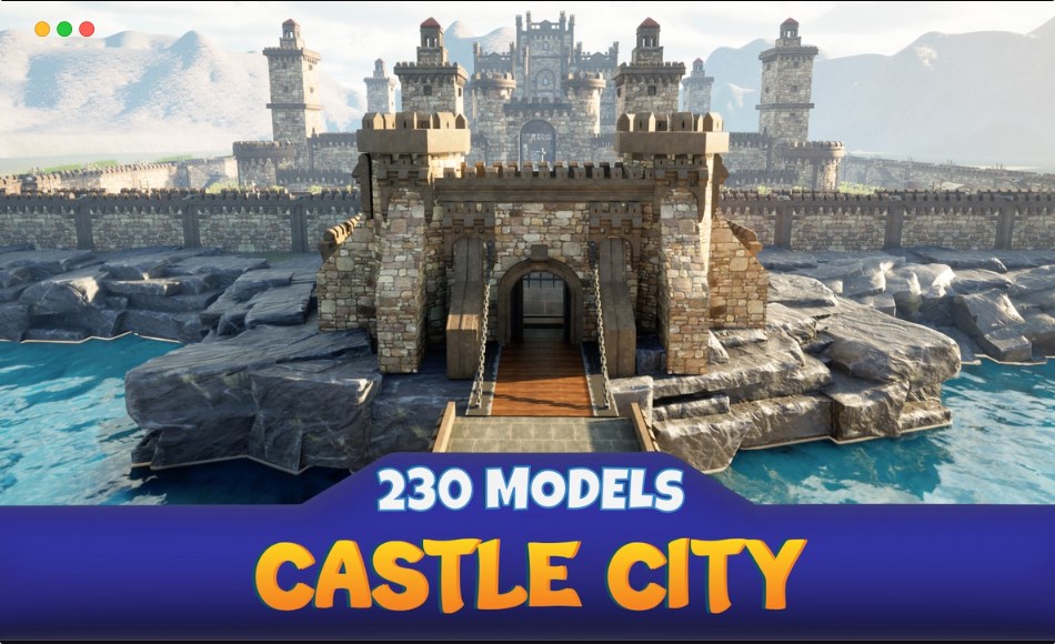 【UE5】中世界城堡城市 Medieval Castle City