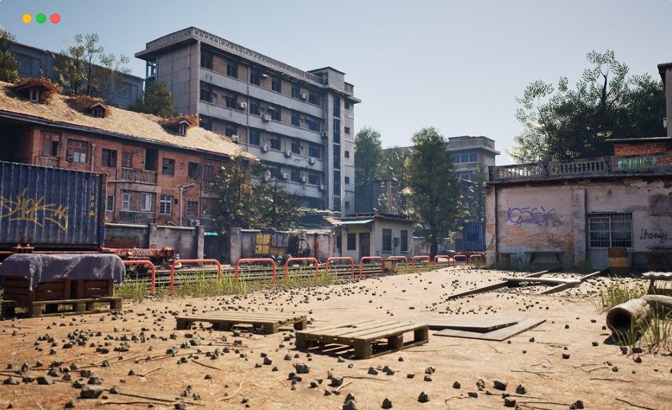 【UE5】铁路街道环境 Railway Street Environment ( Railway , Street , Environment , Alley , Scan )