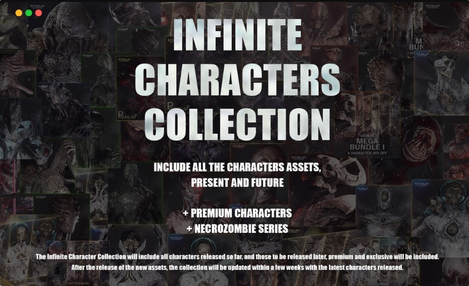 【UE5】游戏角色合集 Infinite Characters Collection – Game Assets + Extra