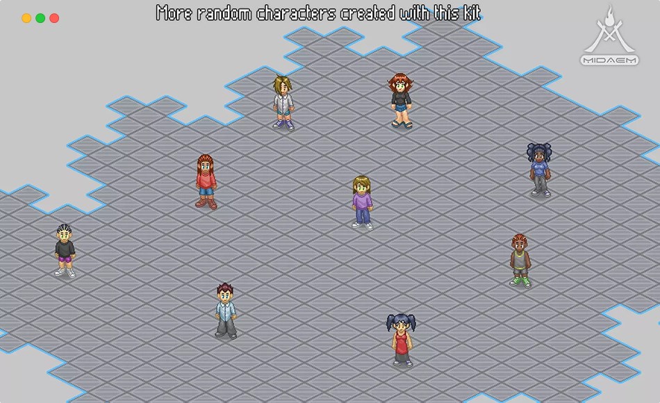 Unity插件 – 自定义像素角色套件 Customizable Pixel Art Character Kit