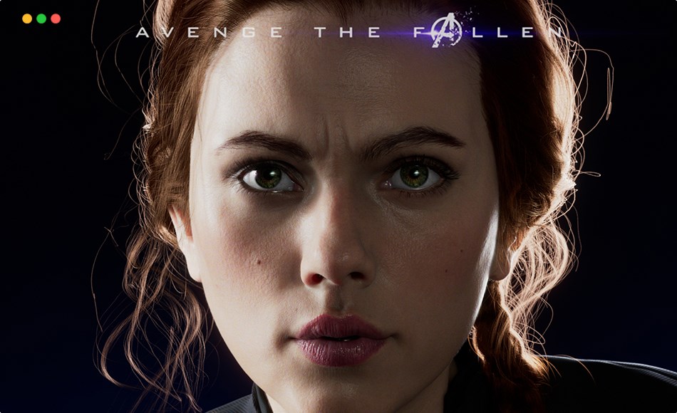 模型资产 – 黑寡妇英雄角色模型 Black Widow 3D characters