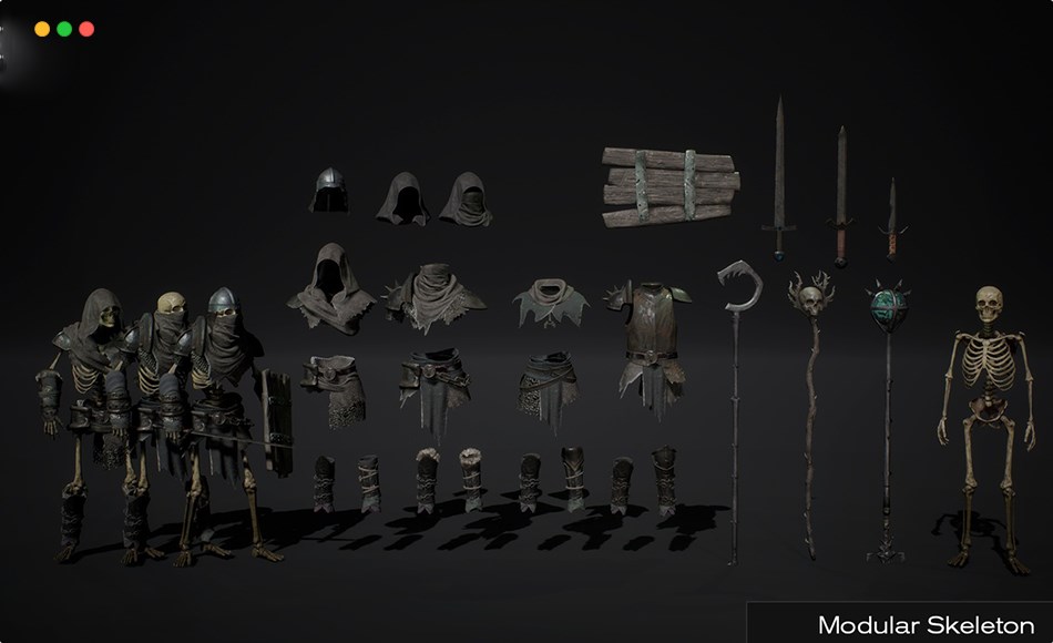 【UE5】模块化骷髅士兵 Modular Skeleton