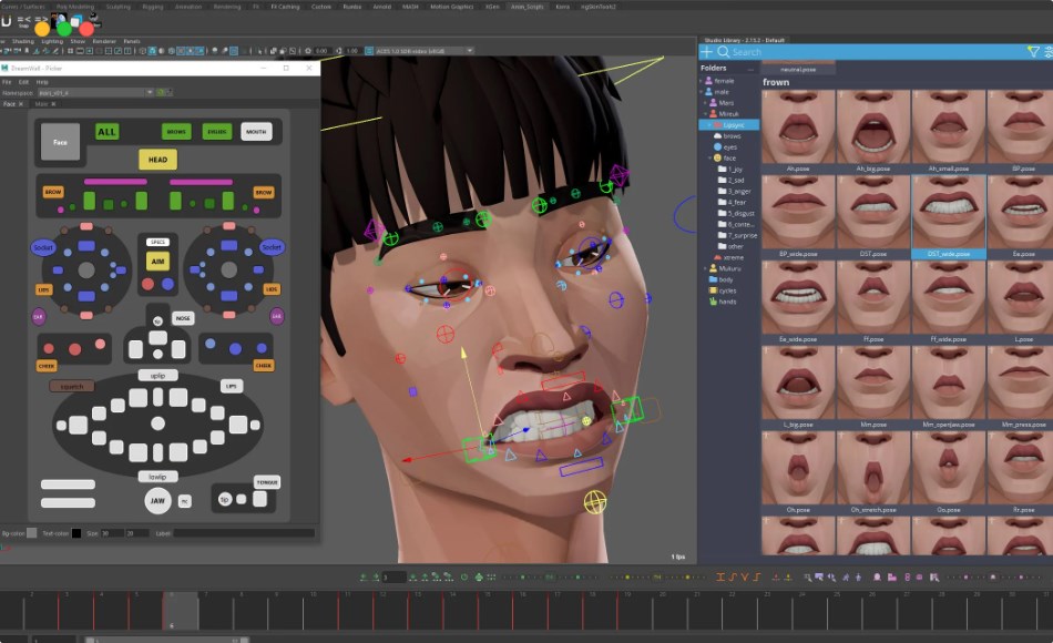 Maya动画 – 风格化角色绑定 Mireuk – character rig for maya