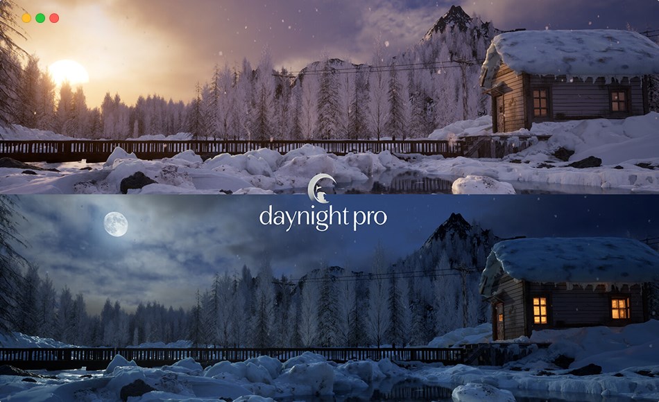 【UE5】昼夜交替灯光环境 DayNightPro_BP for Unreal Engine 5.2 to 5.5