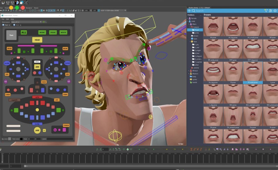 Maya动画 – 风格化角色绑定 Mars – character rig for maya