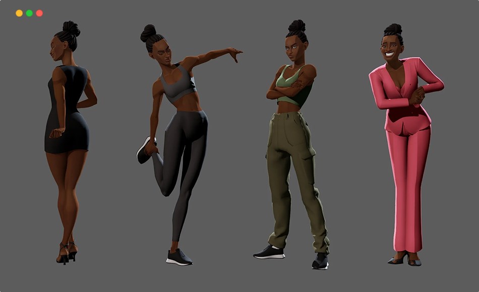 Maya动画 – 风格化角色绑定 Modjadji – character rig for maya