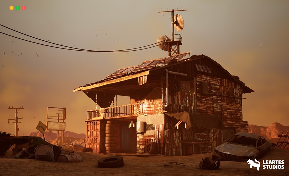 【UE5】末日沙漠环境 Post Apocalyptic Desert Environment ( Post Desert Apocalyptic Wild Desert 3D )