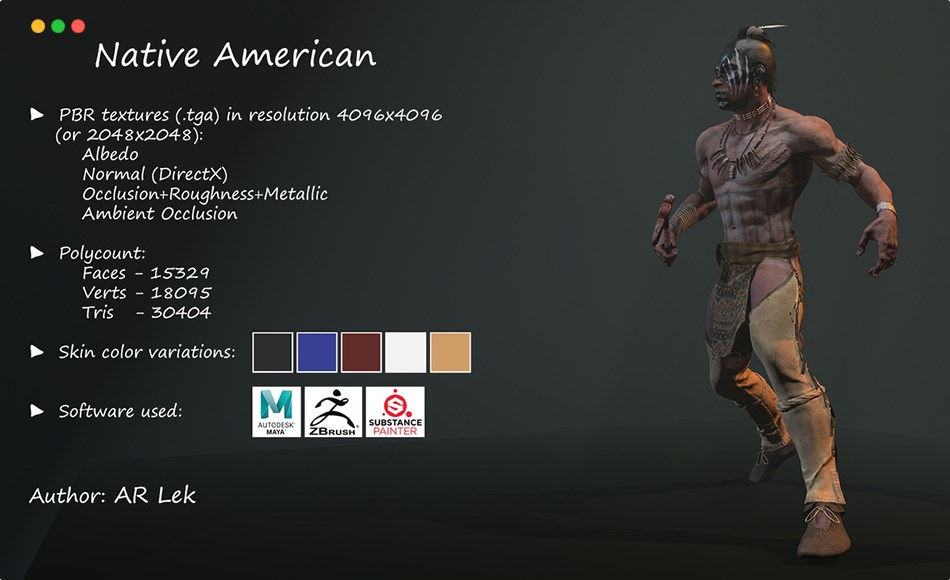 【UE5】美洲原住民 Native American 1