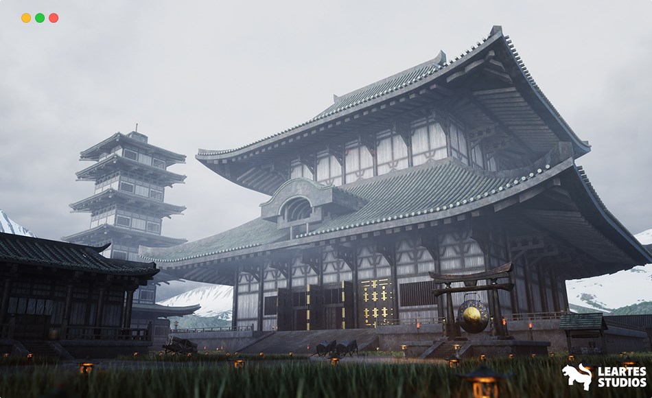 【UE5】日本寺庙环境 Japanese Temple Environment ( Japanese Temple Japanese Temple Temple Japan 3D )