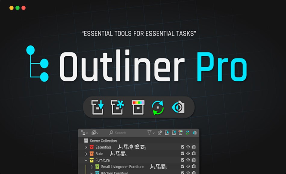 Blender插件 – 视图大纲工具 Outliner Pro