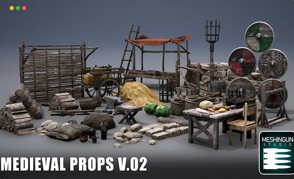 【UE4/5】中世纪道具包 Medieval Props Pack