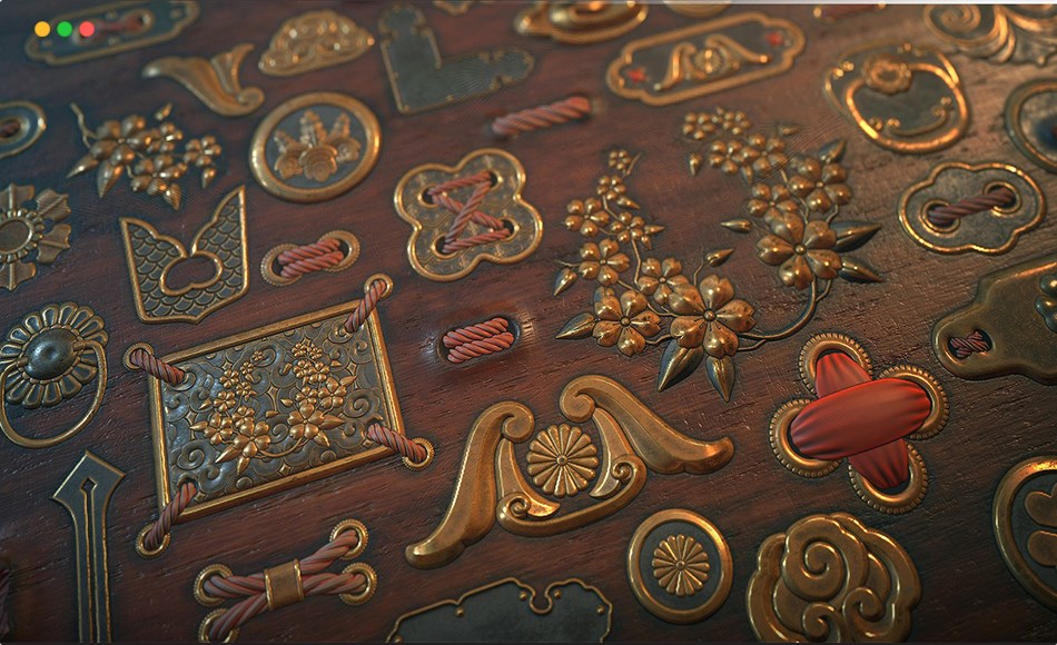 70 个日本装饰图案 70 Japanese Ornament Alphas