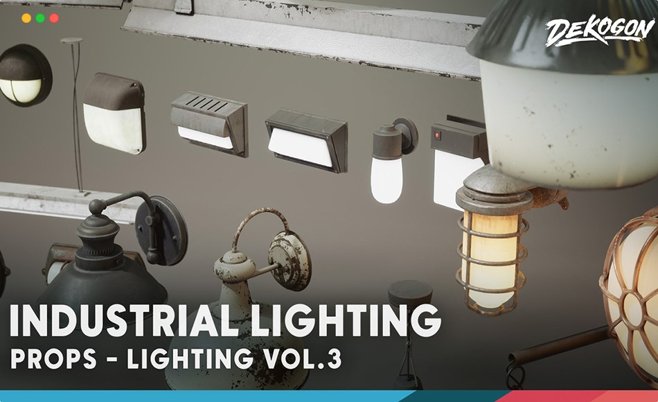 【UE5】工业灯具 Lighting VOL.3 – Industrial (Nanite and Low Poly)