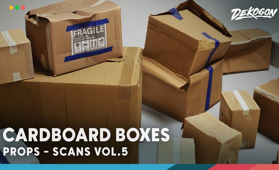 【UE5】纸板箱 Scans VOL.5 – Cardboard Boxes (Nanite)