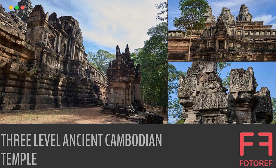 131 张柬埔寨古庙参考照片 131 photos of Three Level Ancient Cambodian Temple