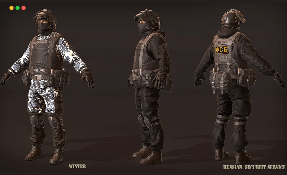 【UE5】俄罗斯士兵 Russian Soldier, Military and Police, Customizable