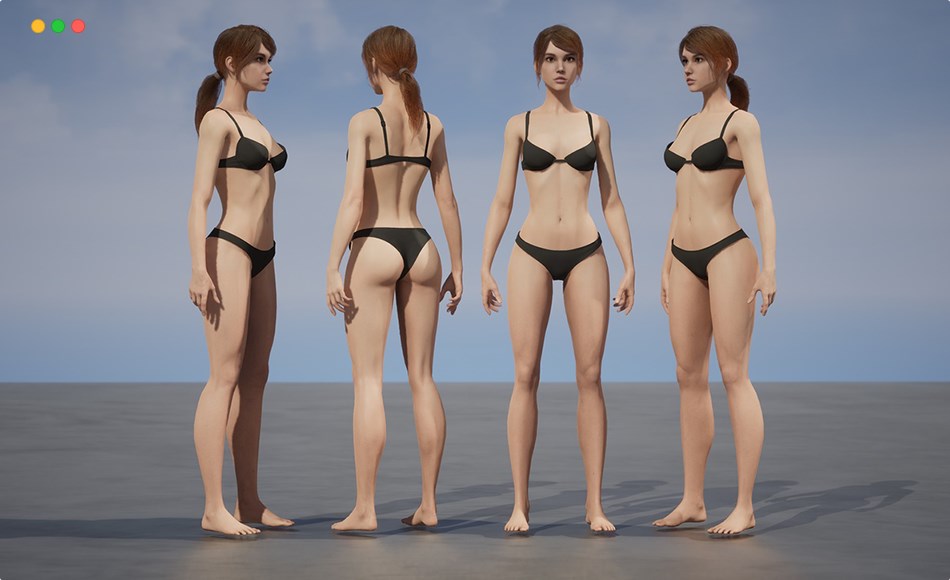 【UE4/5】女性角色基础模型 BaseMeshFemale