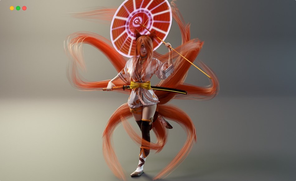 【UE4/5】模块化狐狸战士 Kitsune (Modular)