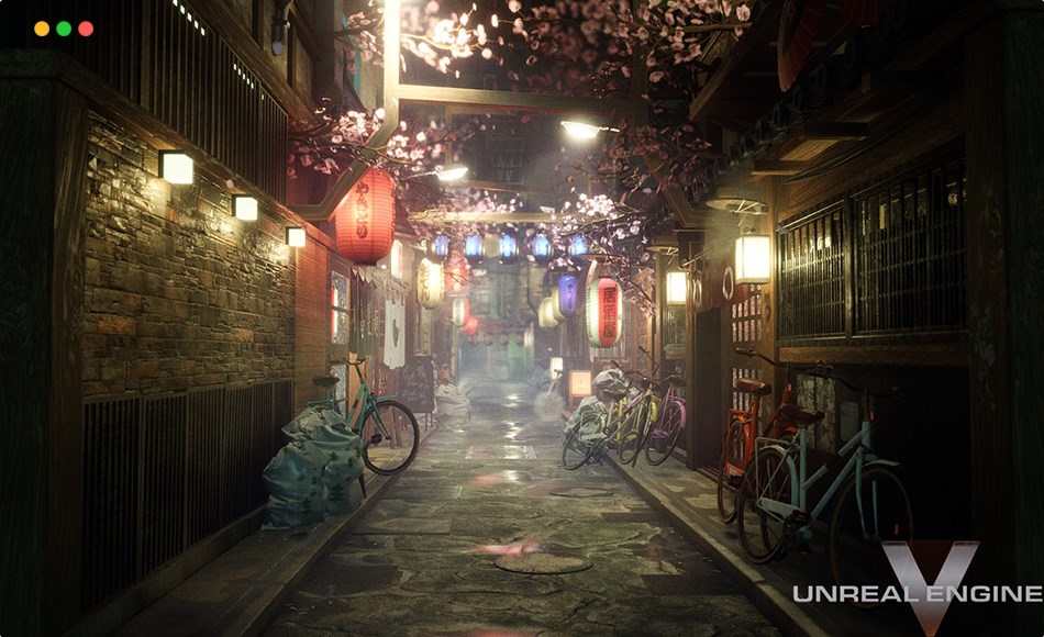 【UE5】日本小巷环境包 A Japanese alley environment pack