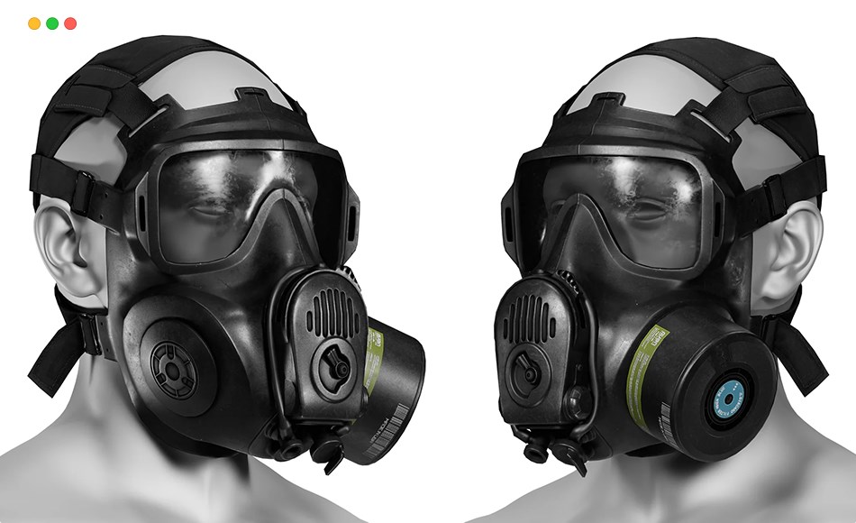 模型资产 – 高精度游戏防毒面具 AVON M53A1 GAS MASK