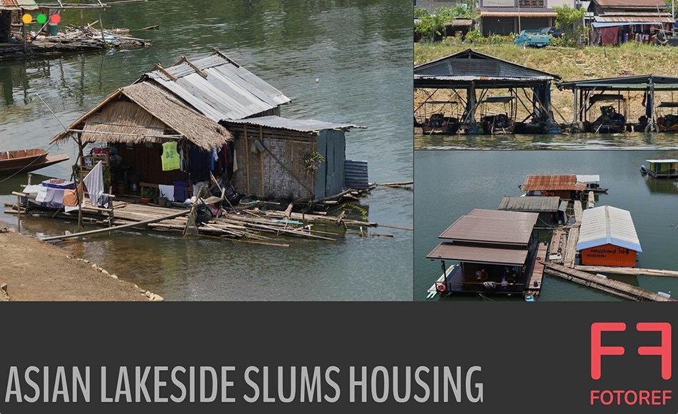 212 张亚洲湖畔贫民窟参考照片  212 photos of Asian Lakeside Slums Housing
