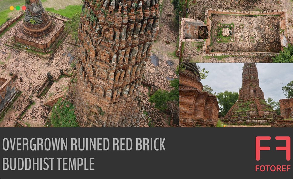 172 张杂草丛生的红砖佛寺参考照片 172 photos of Overgrown Ruined Red Brick Buddhist Temple