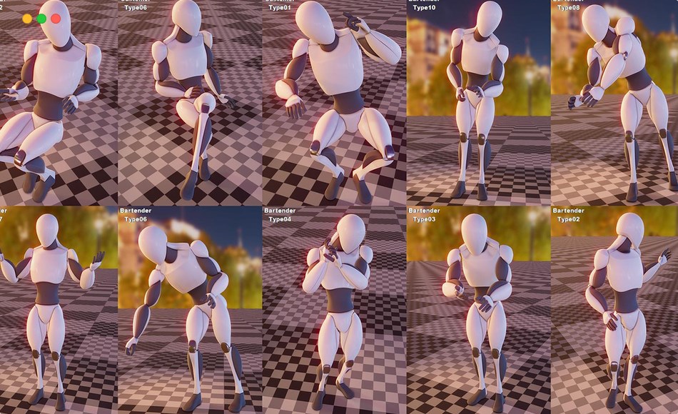 【UE5】吧台角色动画 Bar Counter People
