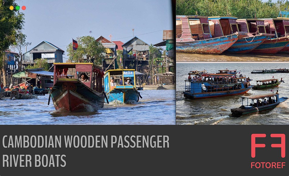 158 张柬埔寨木船参考照片 158 photos of Cambodian Wooden Passenger River Boats