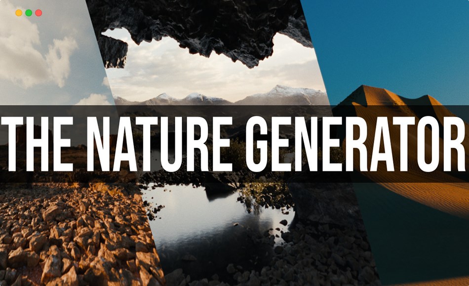 Blender插件 – 自然场景生成器 The Nature Generator