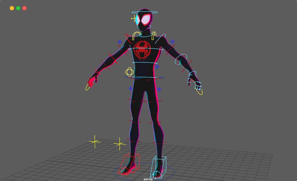 模型资产 – 蜘蛛侠绑定角色 Spider-Man(ATSV) Miles Maya rig
