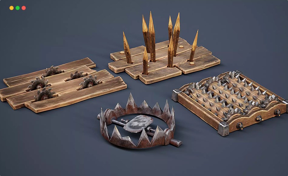 Unity资产 – 关卡动画陷阱 Realistic animated traps