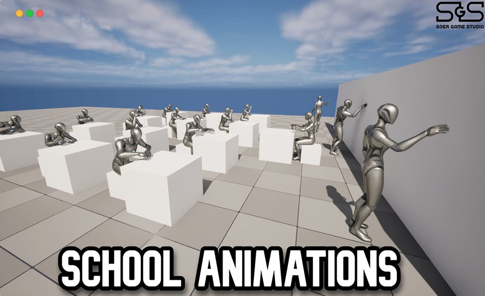 【UE5】学校师生动画 School Animations