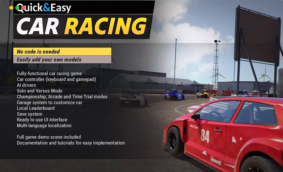 Unity开发 – 赛车游戏开发模板 Quick And Easy Car Racing