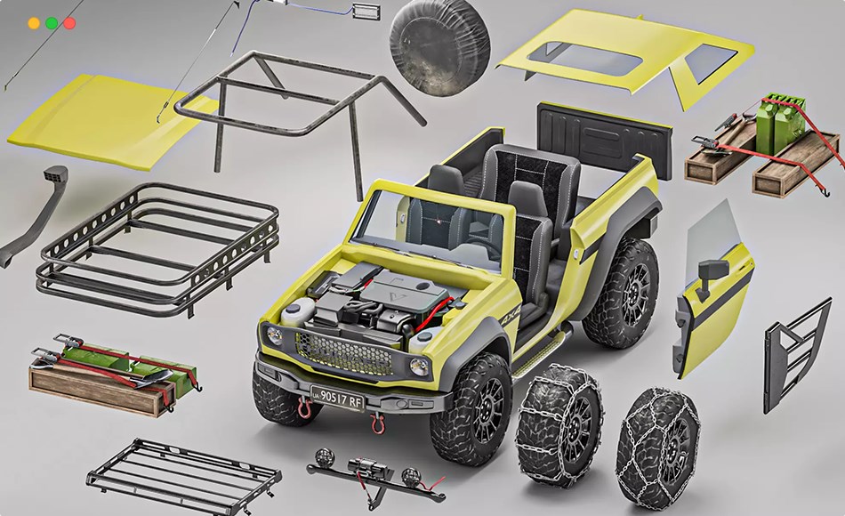 Unity插件 – 自定义越野车 Customizable Suv 4×4 Offroad Vehicle