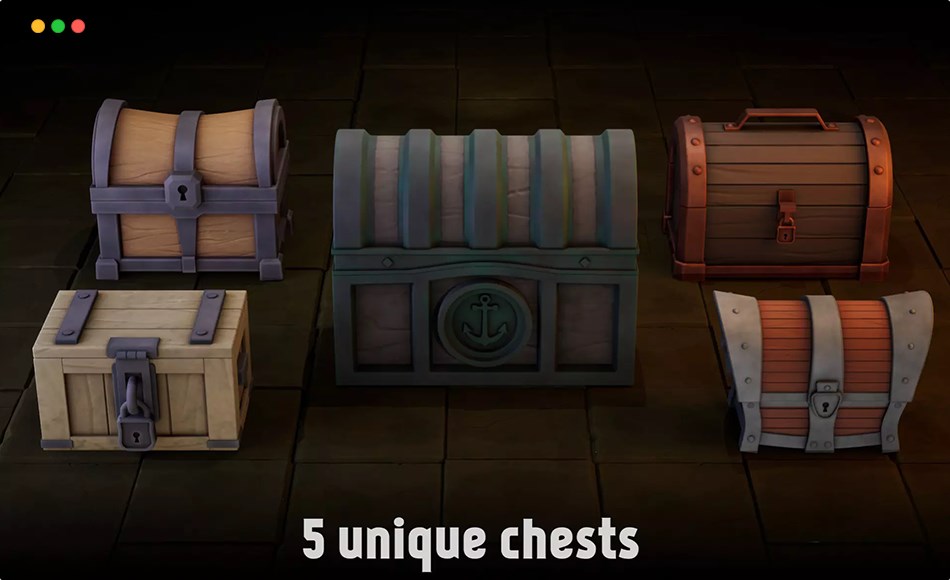 Unity资产 – 风格化宝箱 Stylized Chests Lite