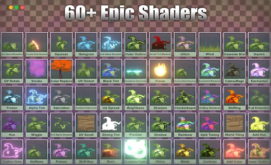 Unity特效 – 精灵材质特效 Sprite Shaders Ultimate