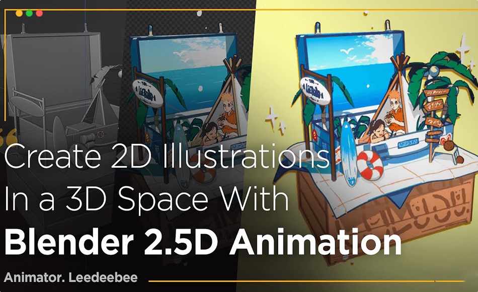 【中文字幕】Blender教程 – Grease Pencil 2.5D 动画创作 Introduction to 2.5D Animation with Blender Grease Pencil
