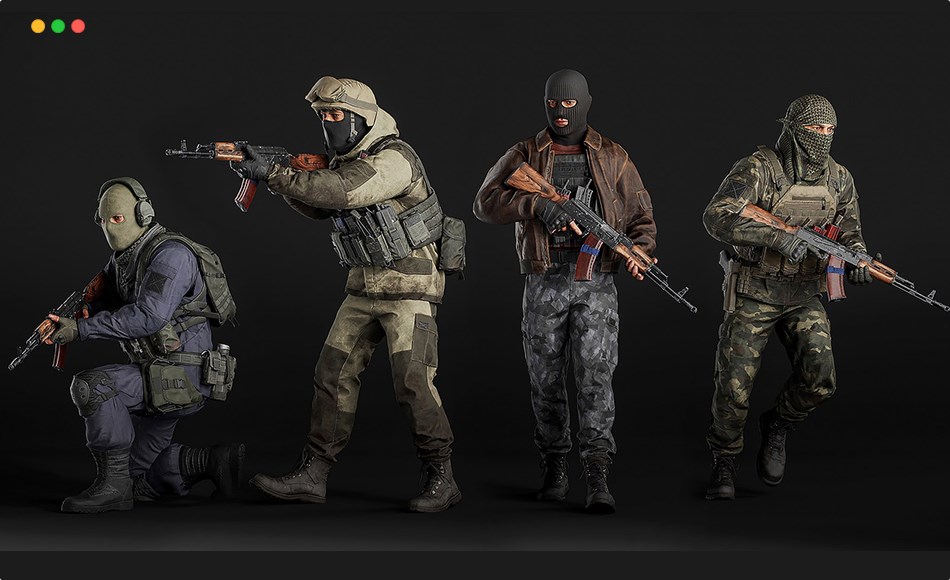 【UE5】模块化匪徒角色 Modular Bandits Pack