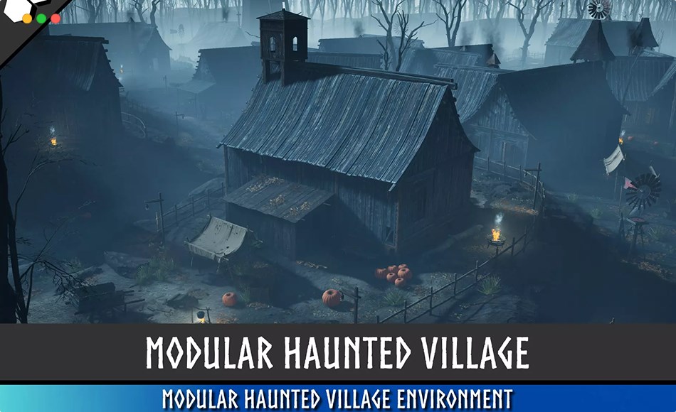 Unity场景 – 模块化恐怖村庄 Modular Haunted Village (Village, Modular Village, Fantasy Village)