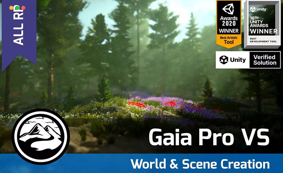Unity插件 – 地形创建插件 Gaia Pro VS – Terrain, Trees, Grass & Water for Unity 6