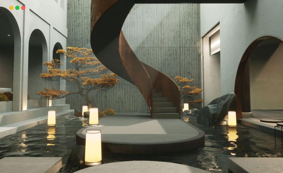 【UE5】茶室 Tea house – four seasons