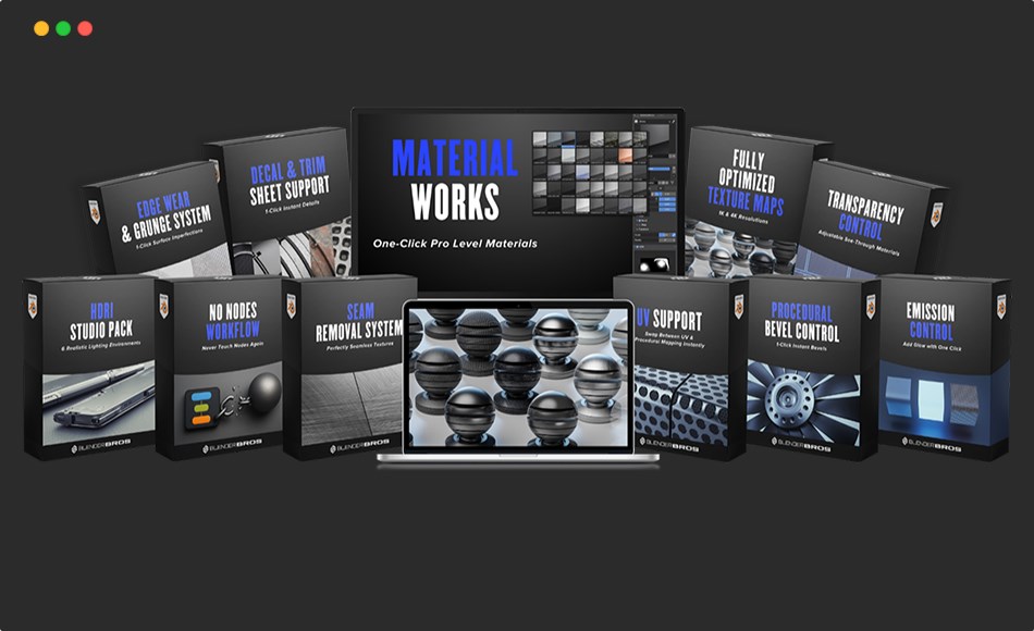 Blender材质 – 写实材质纹理库 MaterialWorks Blender